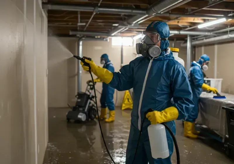 Basement Sanitization and Antimicrobial Treatment process in Alsip, IL