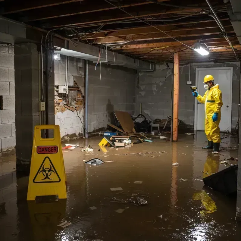 Flooded Basement Electrical Hazard in Alsip, IL Property